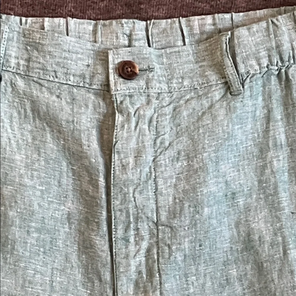 Caribbean Isle Sands 100% Linen Flat Front Shorts